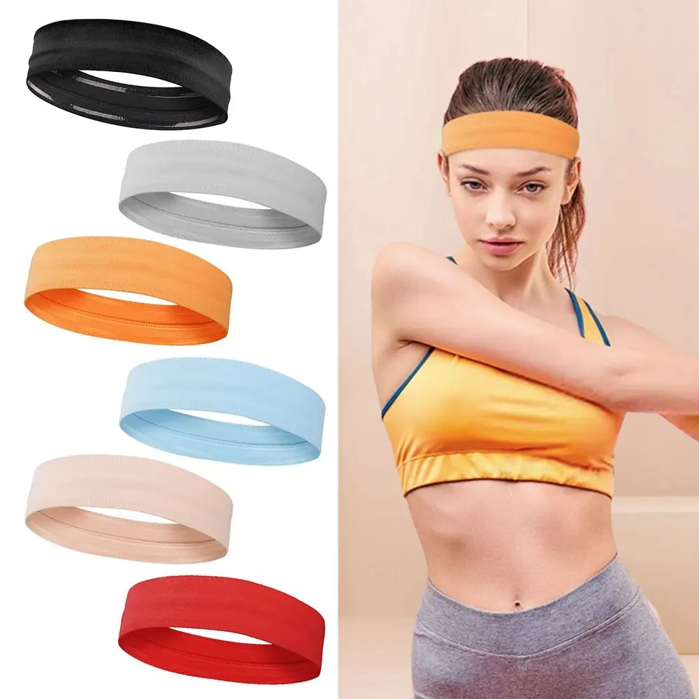 

2Pcs Durable Elastic Running Yoga Sports for Women with Super Absorbsion Moisture Wicking Workout Headbands SweatBands