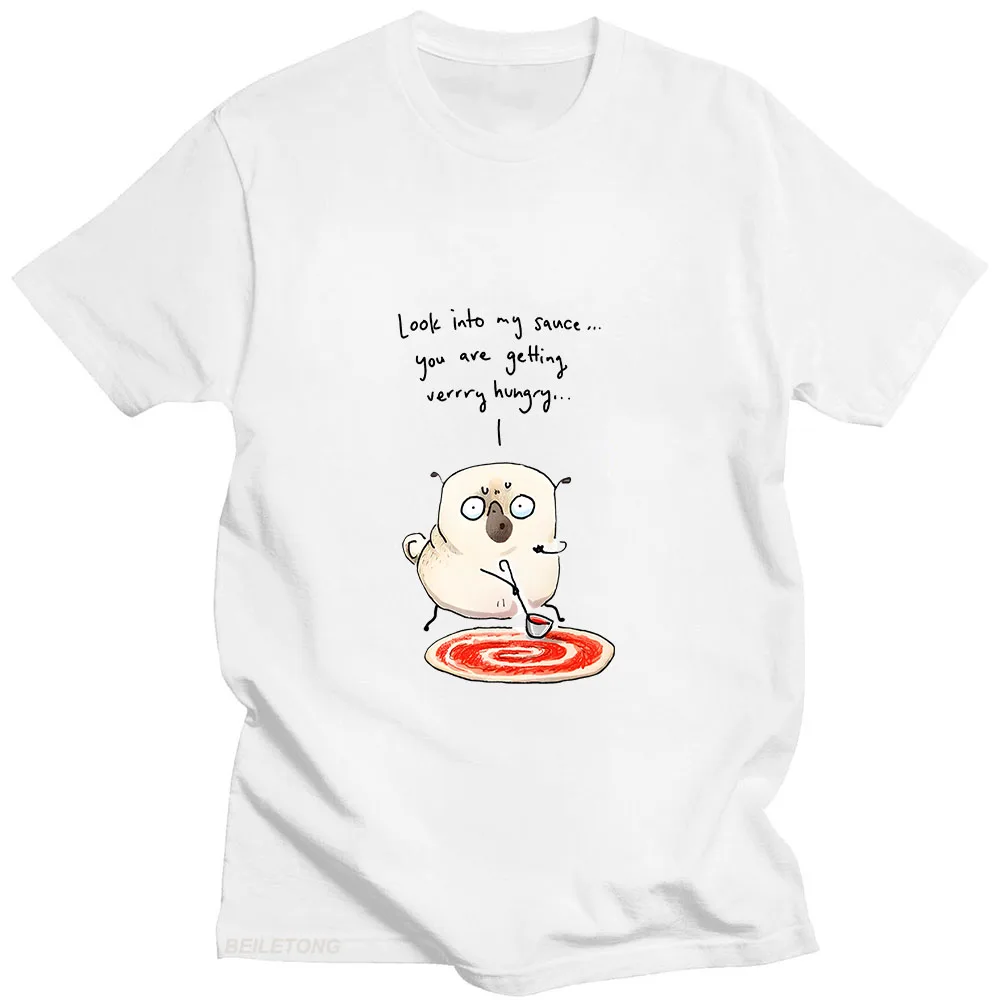 

Pug Dog Pigment Tray T-shirts Harajuku 100% Cotton T Shirt Female/Male Shirts Kawaii Cartoon Short Sleeve Tops Classical Tees