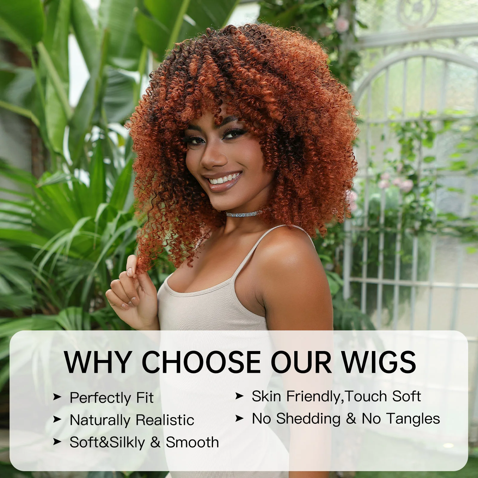 HAIRCUBE Парик Afro Kurdly Bob с корнями Ombre Коричневый Черный для ежедневного