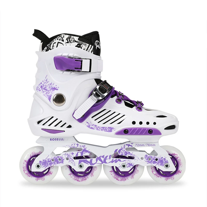 Adult Youth Professional leisure Roller Skates Inline Skates Rock Skating Purple White Black Roller Skates