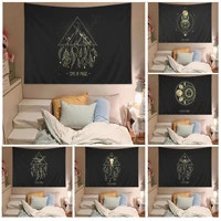 witches moon tarot wall tapestry hanging tarot hippie wall rugs dorm wall hanging sheets