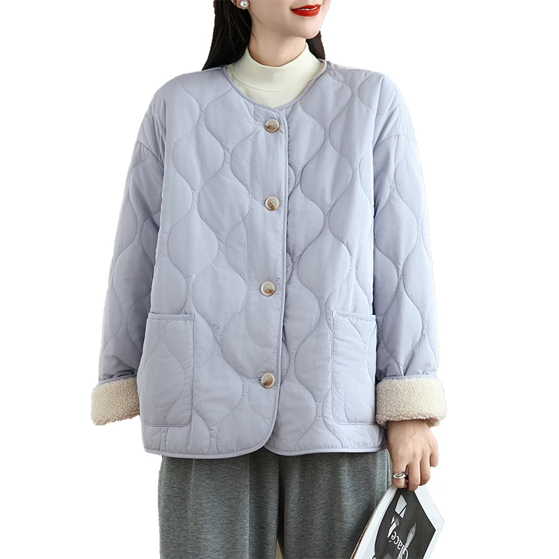 Легкий пуховик с хлопковой подкладкой женская осенне-зимняя бейсбольная форма