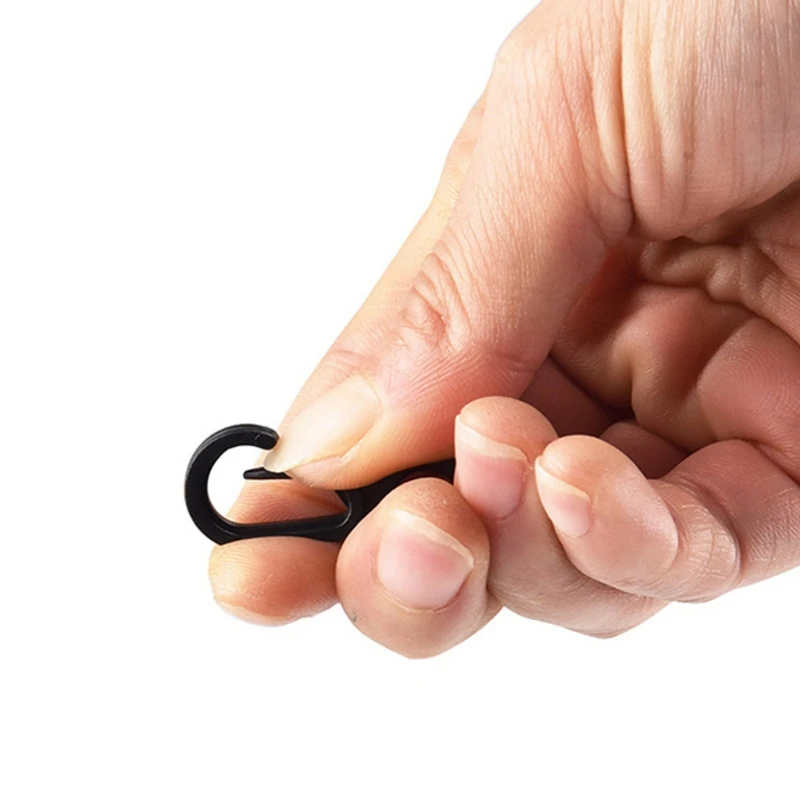 Tools Hiking Plastic Tent Hooks Tarp Black
