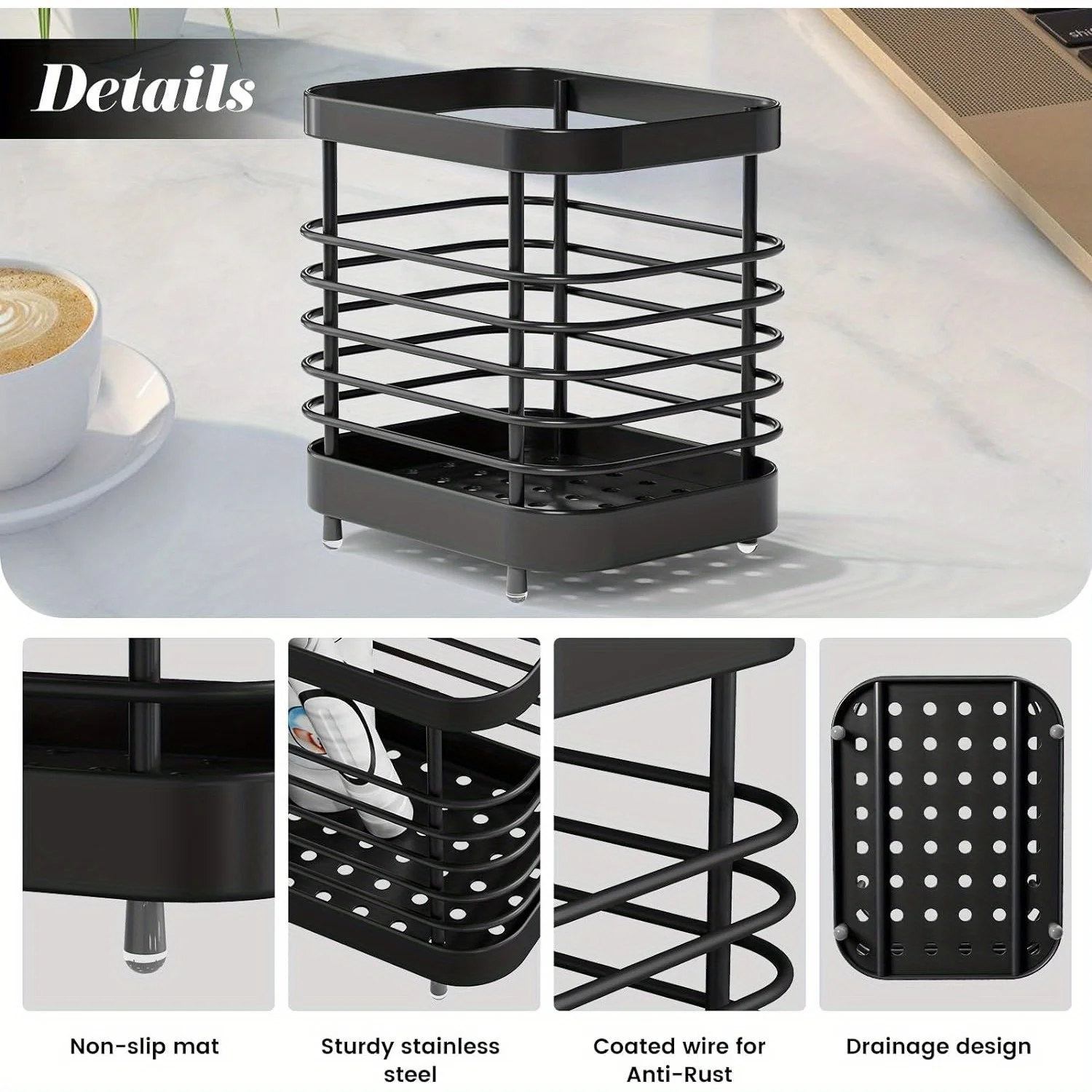 Отдельностоящий Держатель Для Зубных Щеток Из Нержавеющей Стали Органайзер