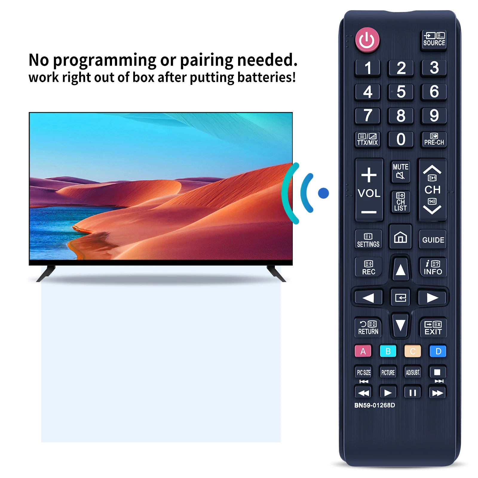Новый пульт дистанционного управления для Samsung BN59-01268D BN5901268D UHD 4K Smart LED TV Remote Control