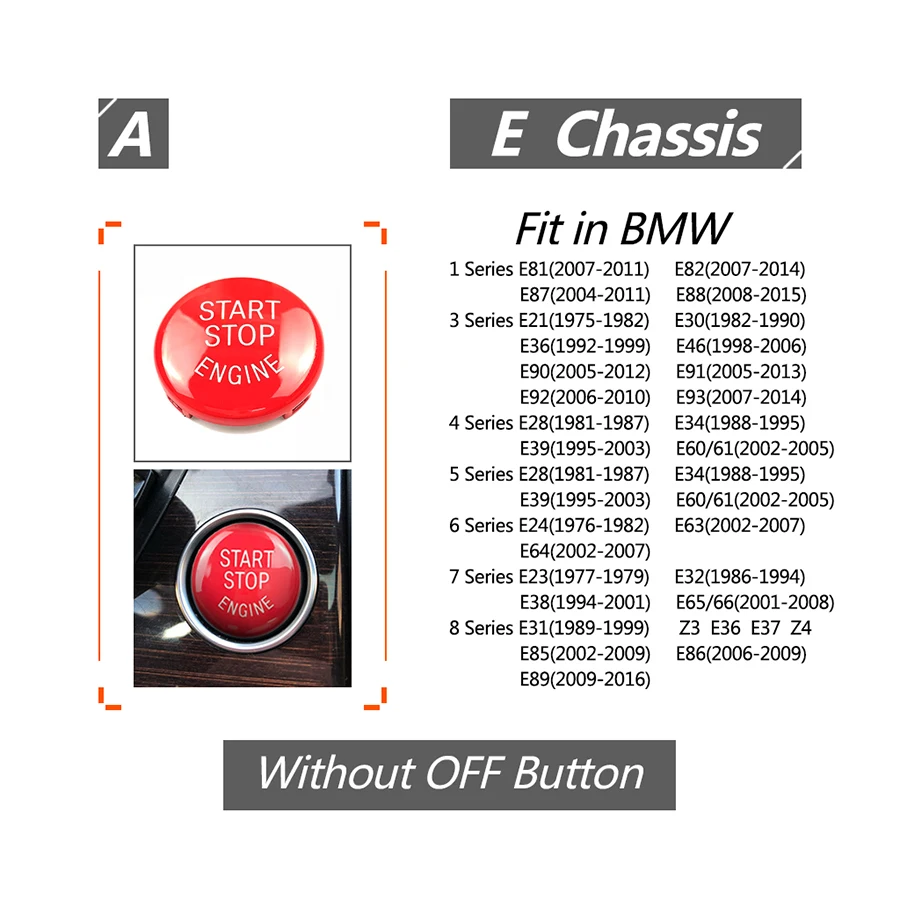

Кнопка START STOP двигателя автомобиля, замена крышки, переключатель для BMW E81 E82 E87 E88 E30 E46 E90 E91 E92 E93 E34 E39 E60 E61 E38 E89 E64
