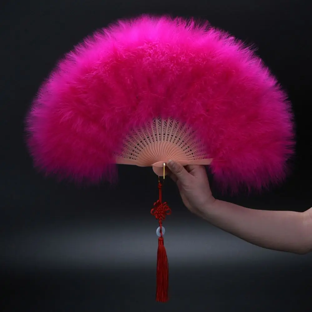 

Retro Prop Antique Costume Accessories Dance Accessories Peacock Feather Fan Cheongsam Show Fan Classic Folding Fans