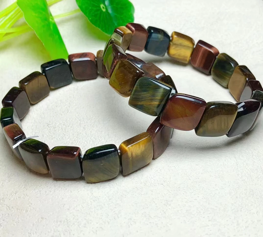 

Cross border hot selling 6mm natural crystal, natural stone, semi precious stone, natural color tiger hand brand, bright color j
