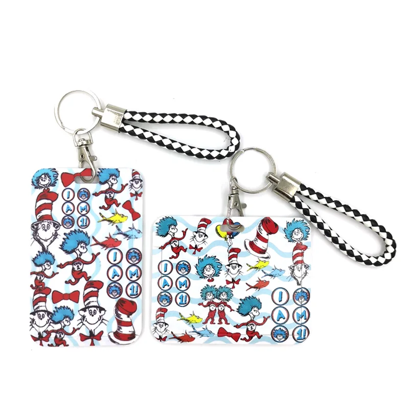 

Рождественские кошки искусство мультфильм аниме модные ремешки автобус ID визитница аксессуары украшения детские подарки