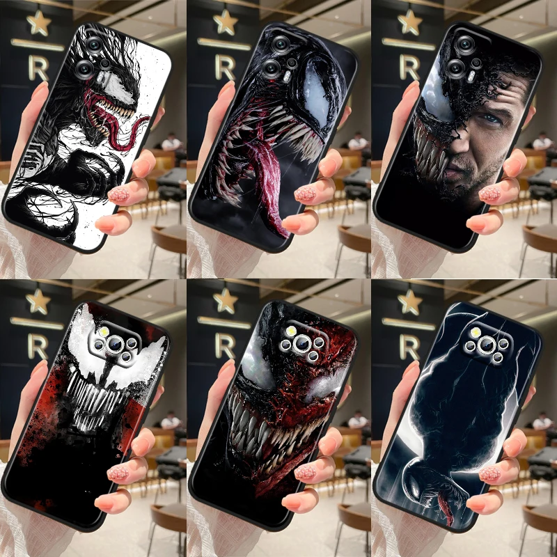

Venom Marvel Cool For Xiaomi Poco M5 M4 X4 X3 F3 GT NFC M3 C3 M2 F2 F1 X2 Pro Silicone Black Soft Phone Case Fundas