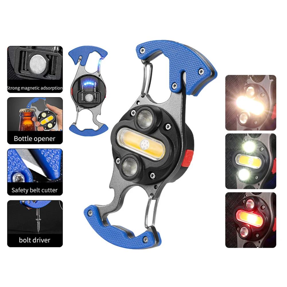 

New Mini LED Working Light Portable Pocket Flashlight USB Rechargeable Key Light Lantern Camping Outside Hiking COB Lantern