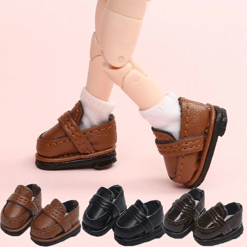 

Новые повседневные туфли ручной работы из воловьей кожи для кукол 1/11 OB11, кожаные туфли 1/12 BJD для кукол obitsu11GSCbody9OB11, кукольные ботинки