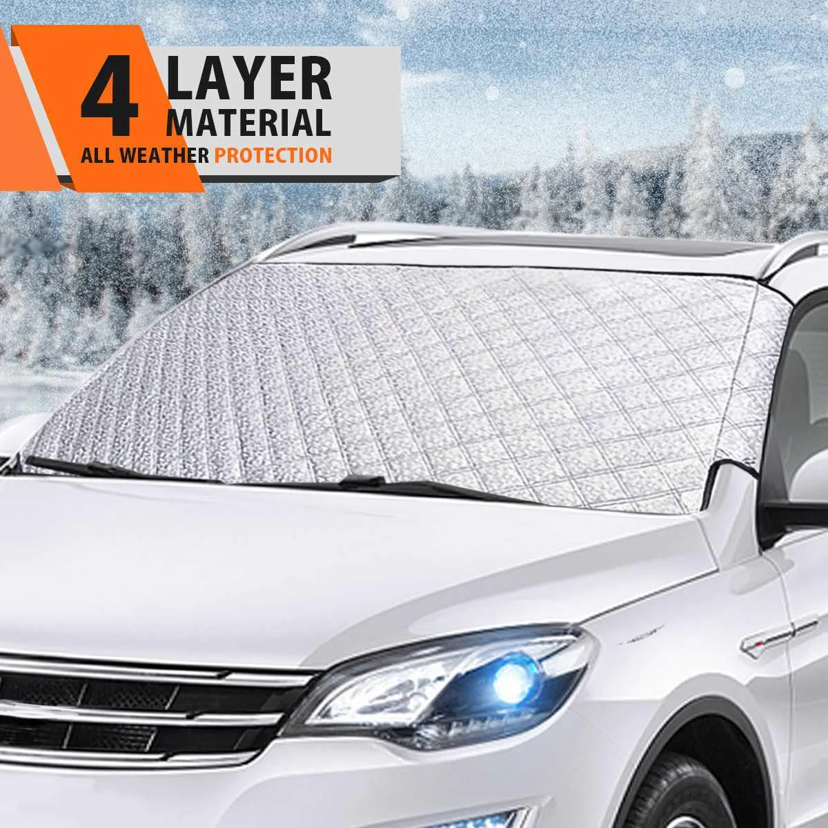 

Car Windshield Cover Front Windscreen Cover Winter Snow Ice Frost Blocked Front Window Sunshade Visor Dust-proof