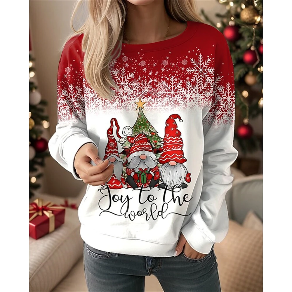 

Graphic Santa Claus Merry Christmas Fashion Daily Casual Men's 3D Print Pullover Sweatshirt Sweatshirts Red Crew Neck Print