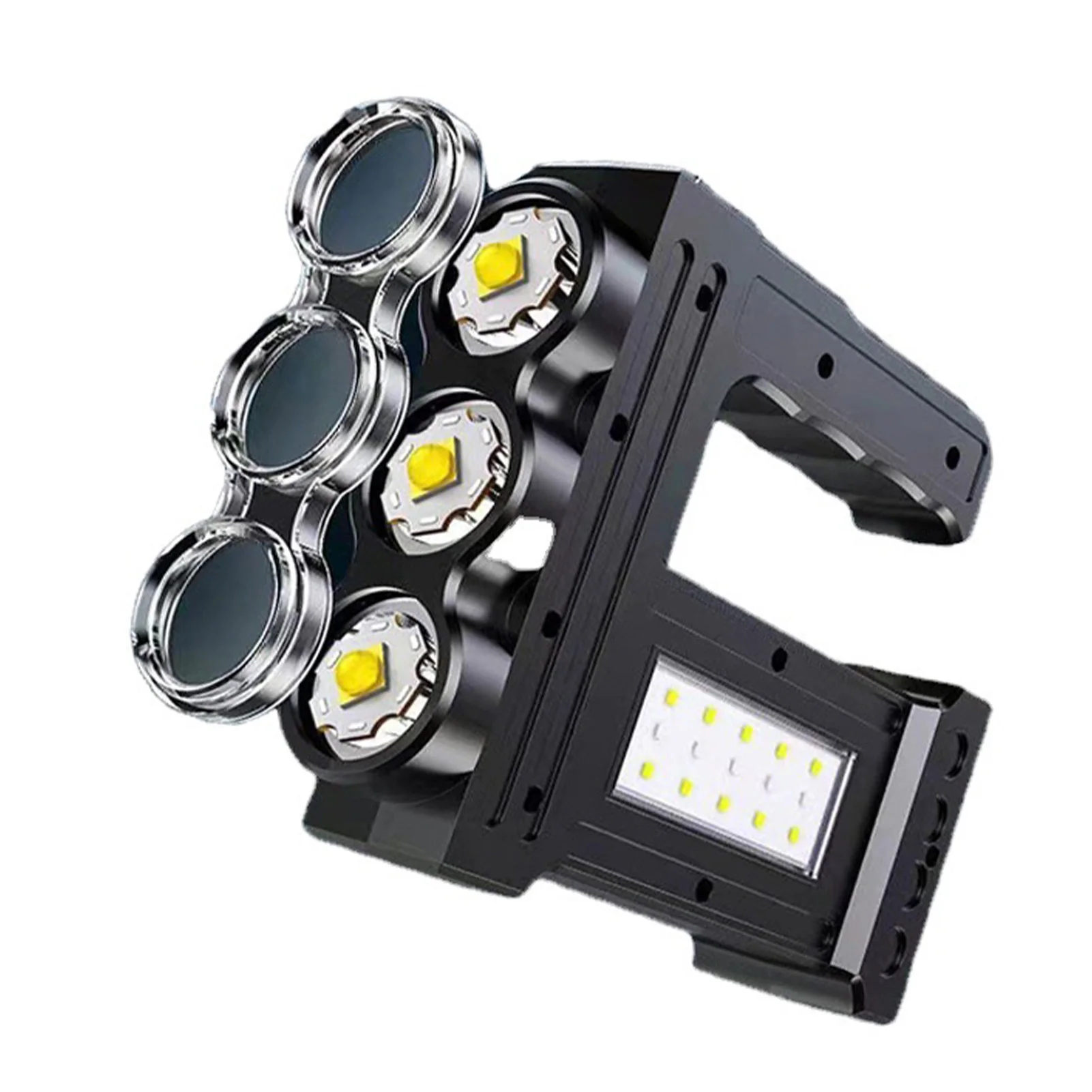 

Strong Light Flashlight With Rechargeable Handheld Searchlights LED Rechargeable Side Light Red Warning Light Multifunctional