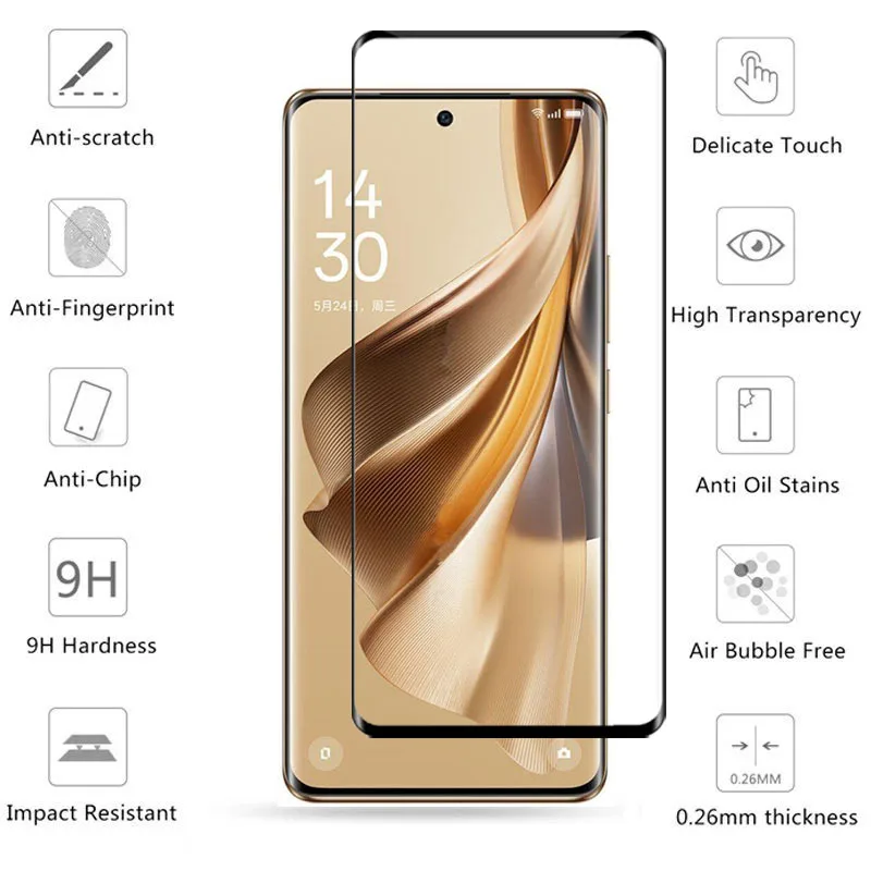 Стекло с полным покрытием для OPPO Reno 11 стекло экрана защита 3D Защитная пленка