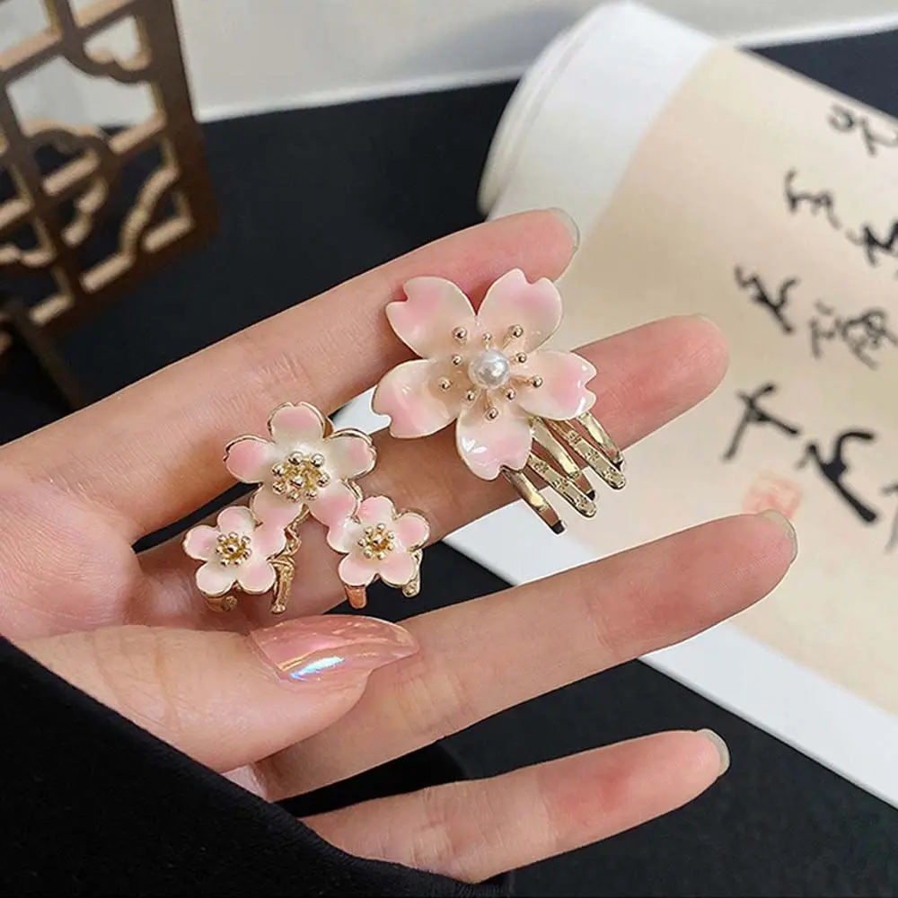 

Style Spring Summer Girl's Headdress Flower Hair Claw Cherry blossom Hairpin Small Flower Barrette Women's Hair Clip