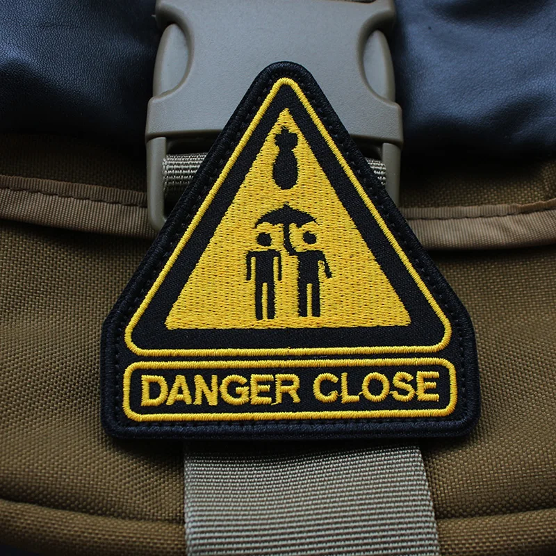 

DANGER CLOSE Embroidered Tactical Hook&Loop Patches for Clothing Military Vest Backpack Morale Badge Medal of Honor Sticker