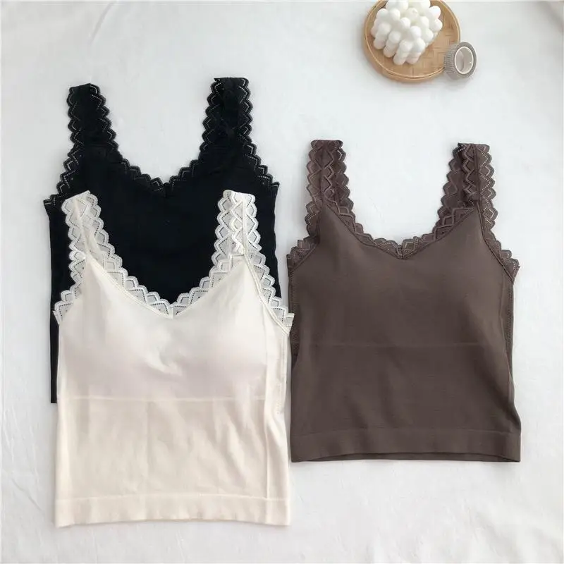 Летняя ранняя осень новый женский кружевной сексуальный топ без рукавов