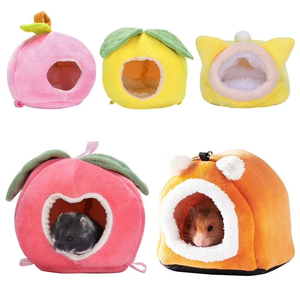 

Animal Hanging Swing Pet Mouse Layer Small House Tent Animals Rat Hamster Mini Sleeping Hut Nest Hammock Bed Cage Warm Double
