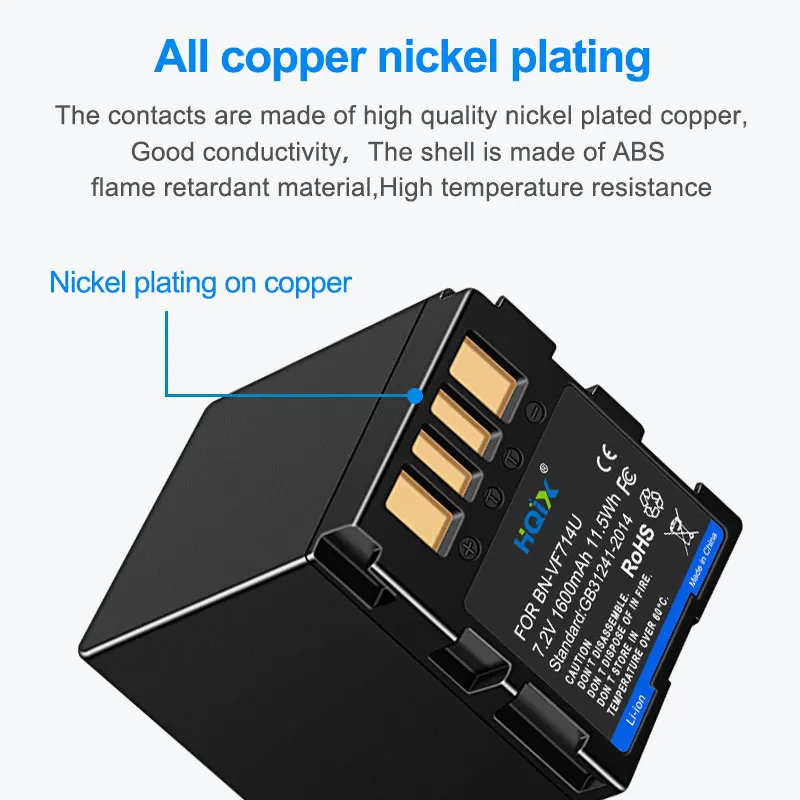 HQIX для JVC GR-D328 D650 X5 GZ-D240 DF420 DF470 MG20 MG21 MG24E MG26 MG27 MG30 MG31 MG36E Камера BN-VF714U двойной заряд