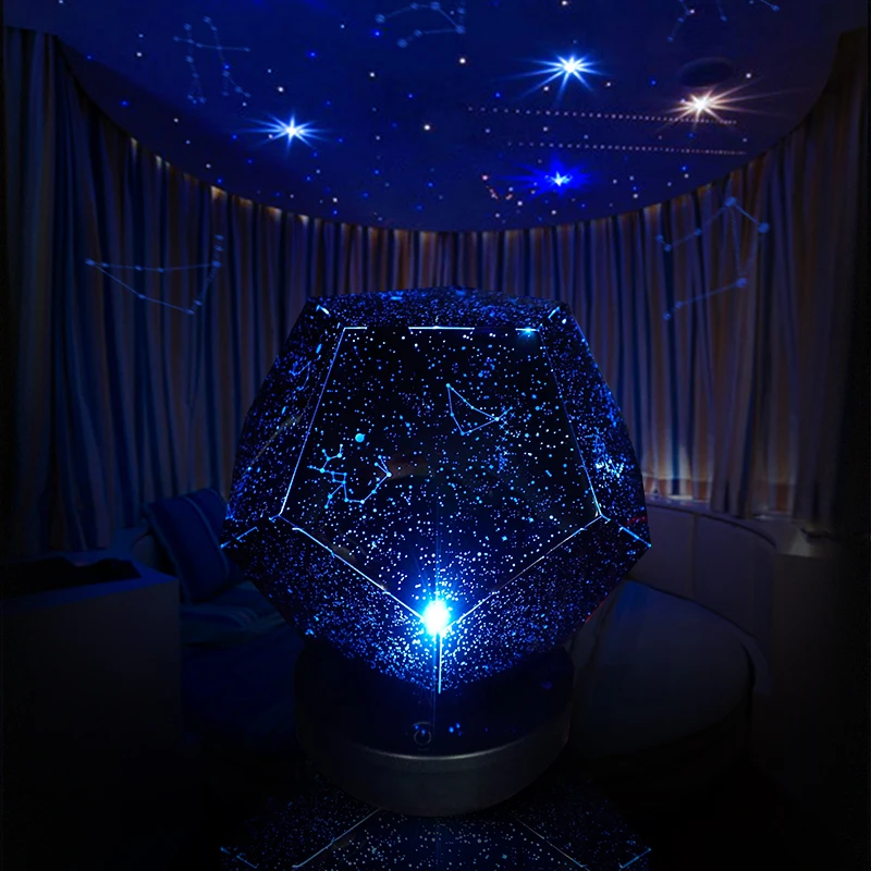 LED Star Projector Lamp Children Bedroom Galaxy Night Light Baby Lamp Decor Rotating Starry Nursery Sky Planetary Table Lamp