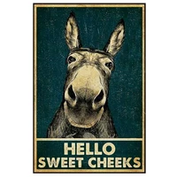 2021 new funny vintage donkey metal sign plate home room decor animal tin signs poster love portrait plaque art wall decoration