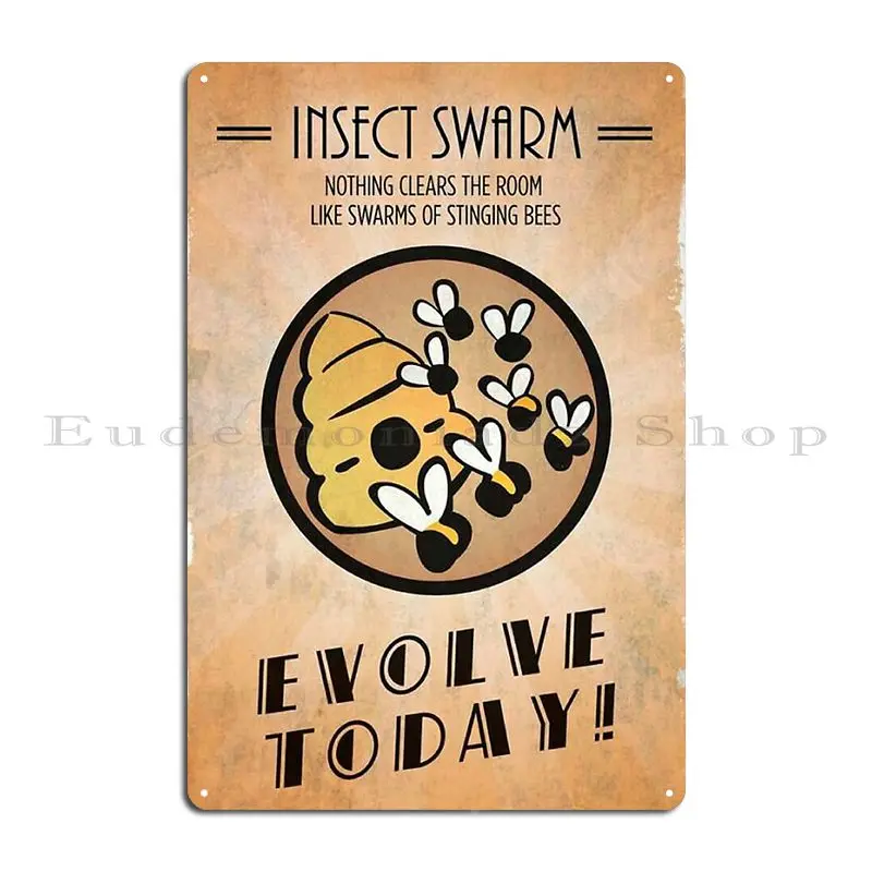 Металлический плакат с насекомым Swarm Edeas постер рисунком кинотеатра гаража