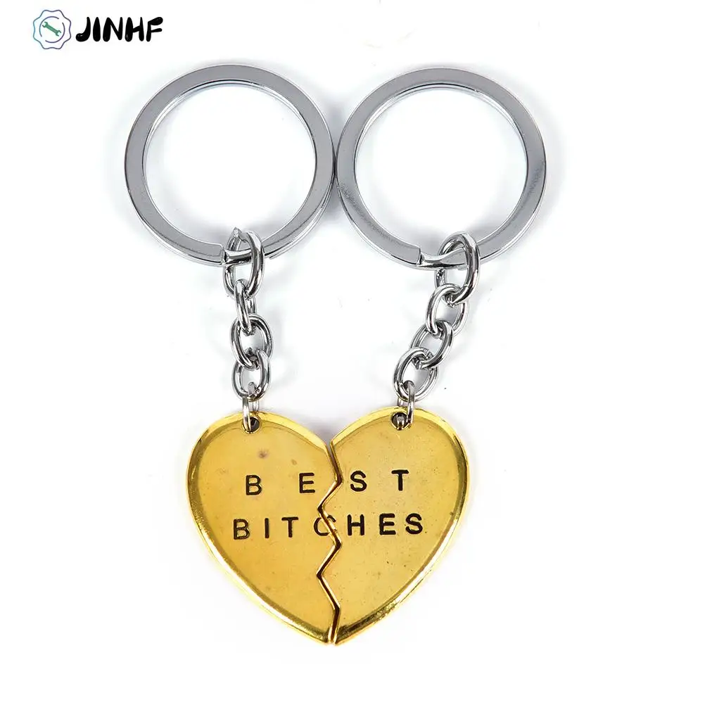 

JETTINGBUY 1 pair collier choker necklace heart pendant pieces broken two best friend friendship forever women necklace Auto