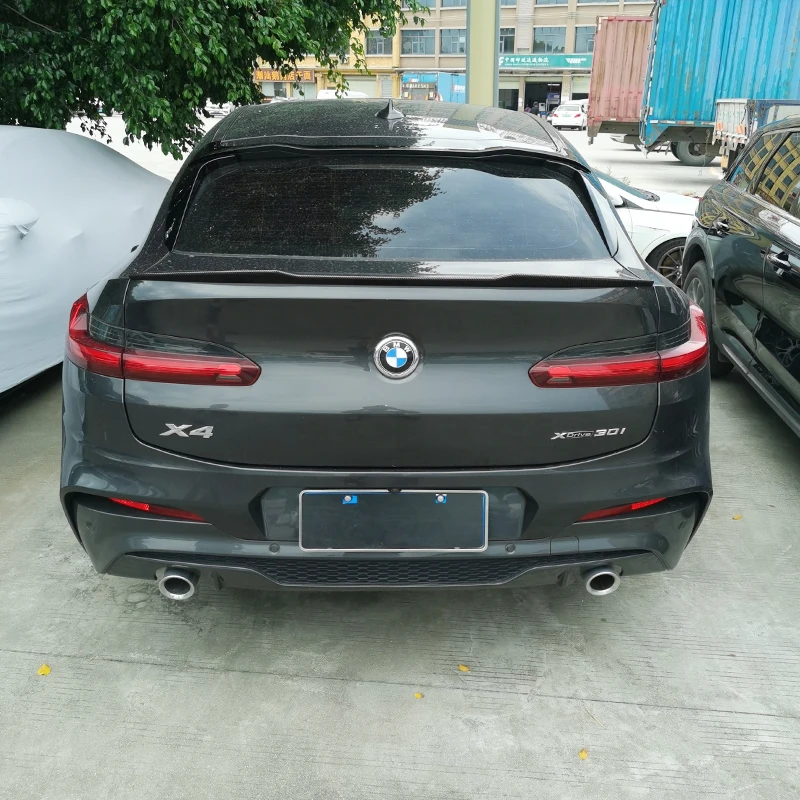 Фото Спойлер для BMW X4 G02 M Xdrive25i 30i, высококачественный задний спойлер из АБС-пластика, глянцевый черный, до 2018 №3