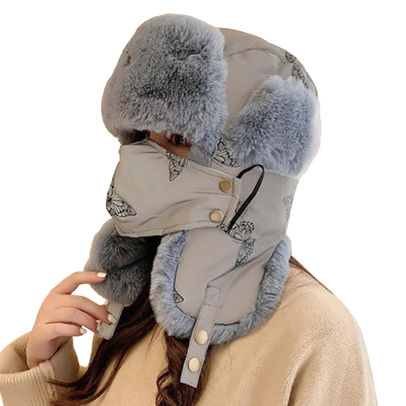 

Available New Arrival Fashion Sweet Print Outdoor Cute Women Hat Winter Warm Cute Comfortable Fresh Vintage Bomber Hat