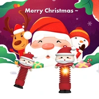 christmas santa stretchy tubes with light sensory toys stress relief toys party favors travel toy christmas gifts for kids