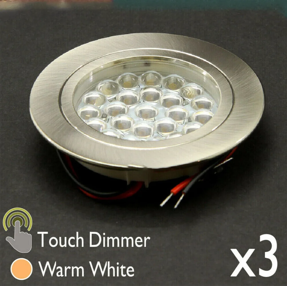 

12V Led Touch Sensitive On Off Light Boat Caravan Motorhome Warm Spot Light Warm White LED Touch Light With Wires