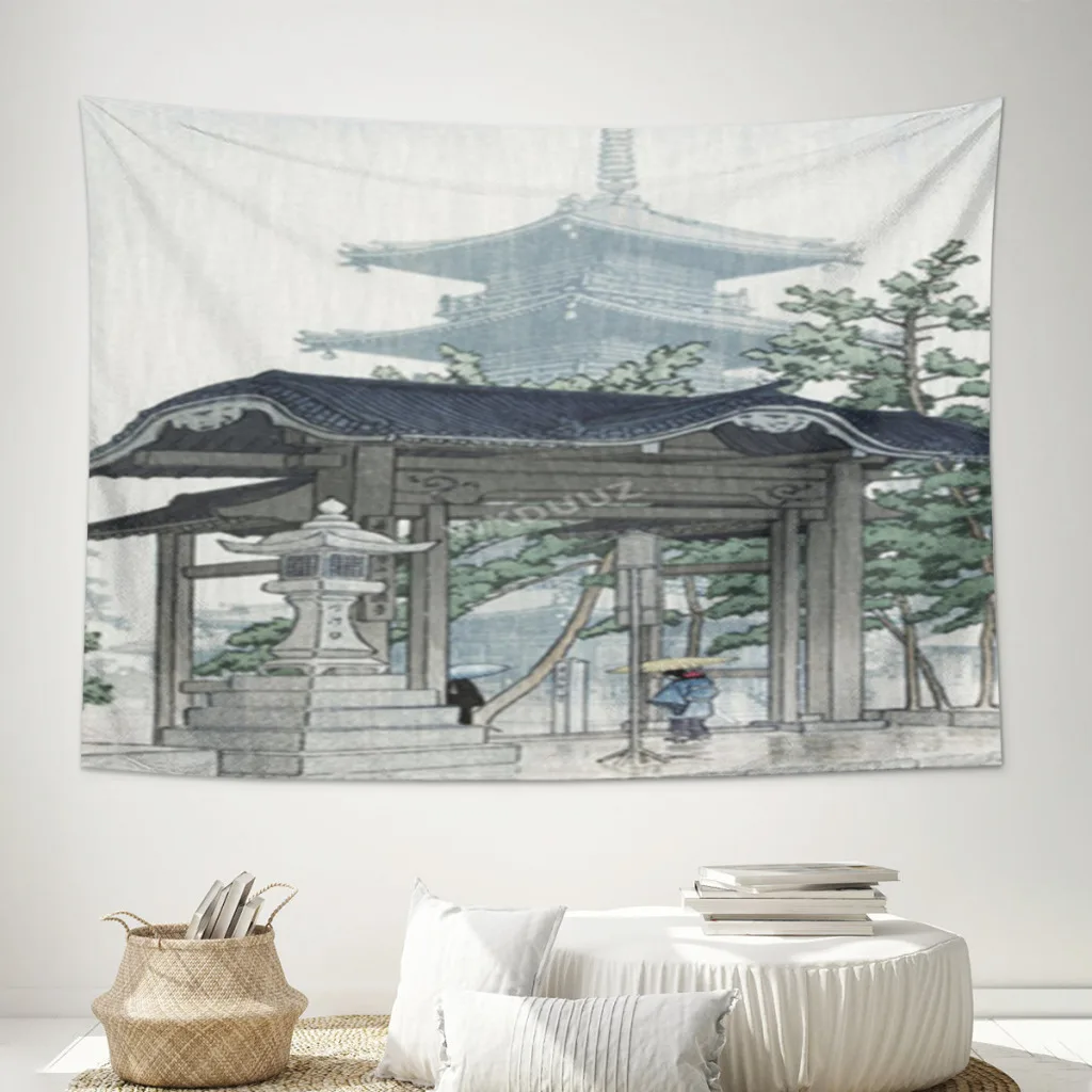 

Retro-Japanese-Landscape-Series-Samurai-Tapestry Fabric Macrame Wall Hanging Beach Room Decor Cloth Carpet Yoga Mats Sheet Sofa