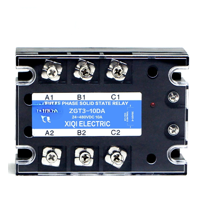 

Phase 10A 25A 40A DA Three Phase SSR 3-32V DC Control 24-480V AC Solid State Relay SSR AC Three DC-AC