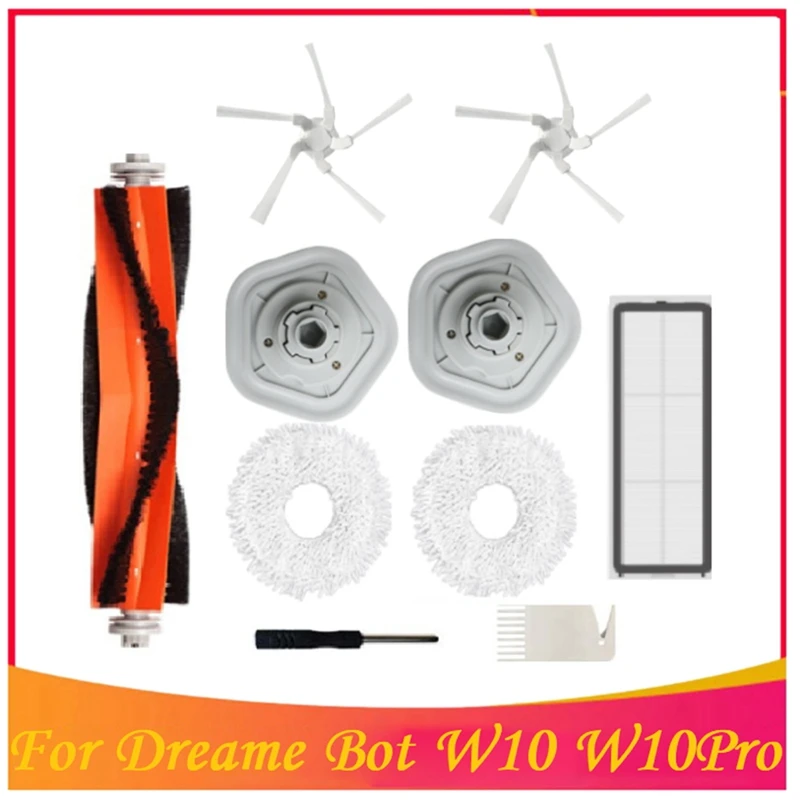 

10Pcs Replacement Accessories For Xiaomi Dreame W10/W10 Pro Vacuum Cleaner Mop Cloth Main Brush Cleaner Spare Parts