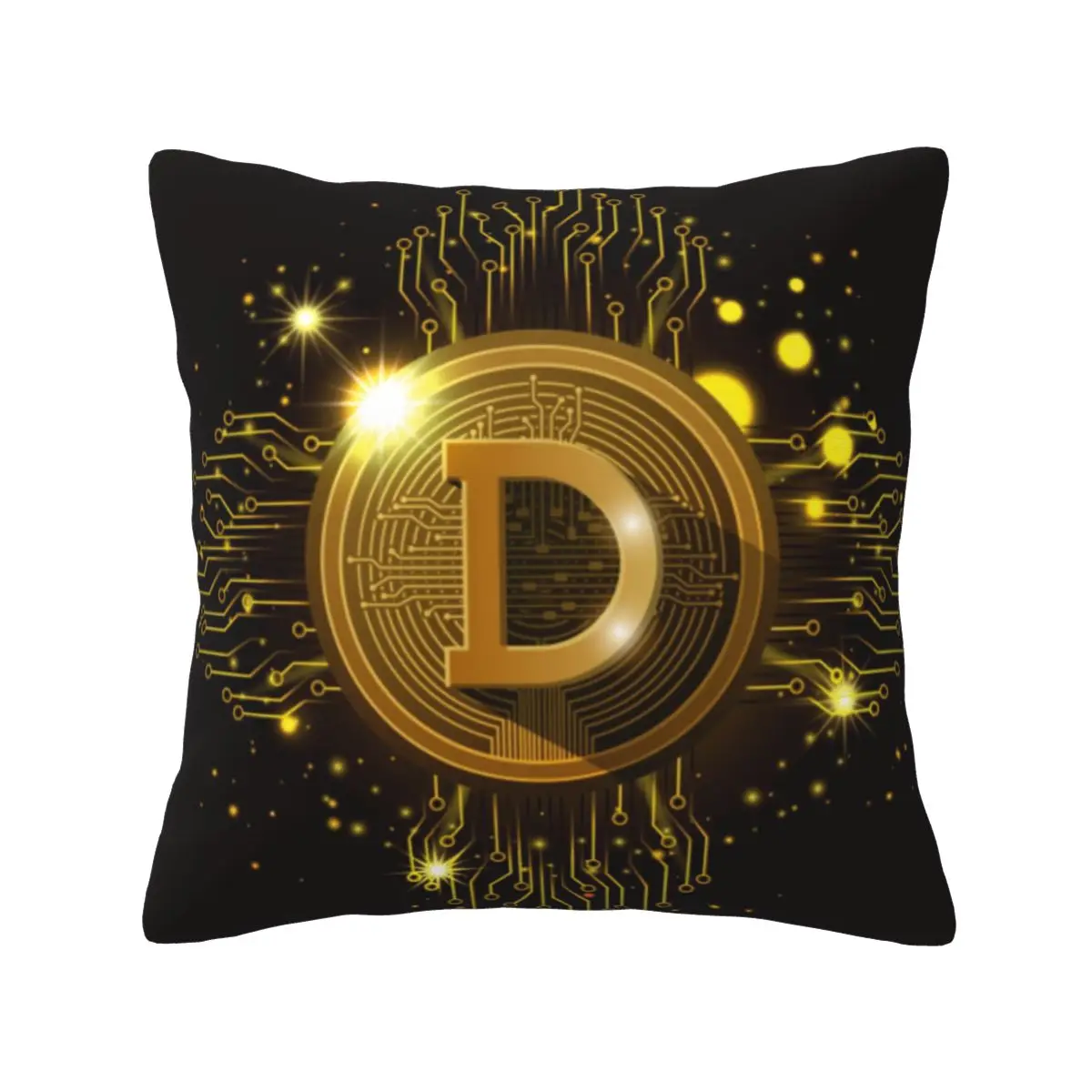 Подушки для гостиной Dogecoin полиэфир цифровая печать 20x20in диванная подушка Прямая