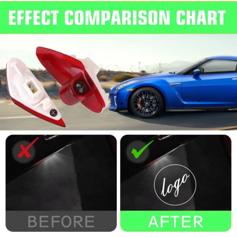 2 шт. светодиодный проектор с логотипом дверной светильник для Changan CS15 CS35 CS75 CS95 Alsvin