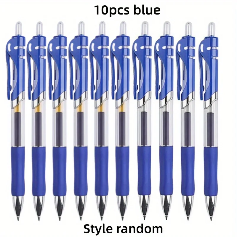

Шариковые ручки пластиковые выдвижные 0,5 мм черный/синий/красный 10 штук