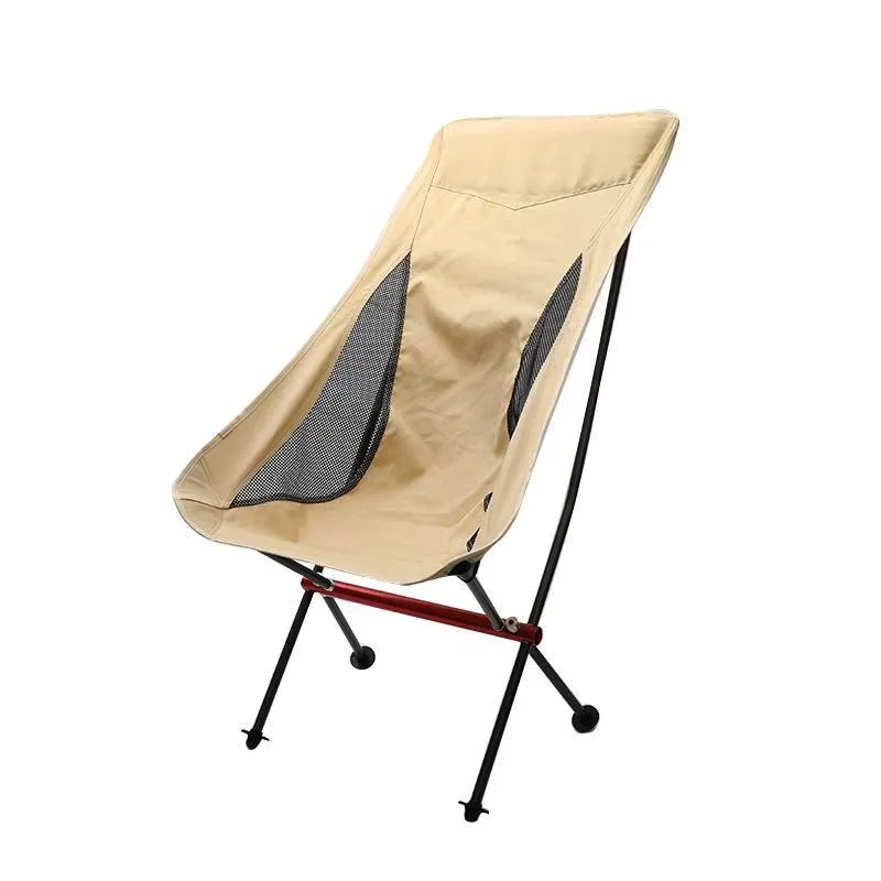 Portable Backrest Beach Leisure Moon Chair Fishing Barbecue Self-Driving Stool Outdoor Ultra-Light Aluminum Alloy Folding Chair images - 6