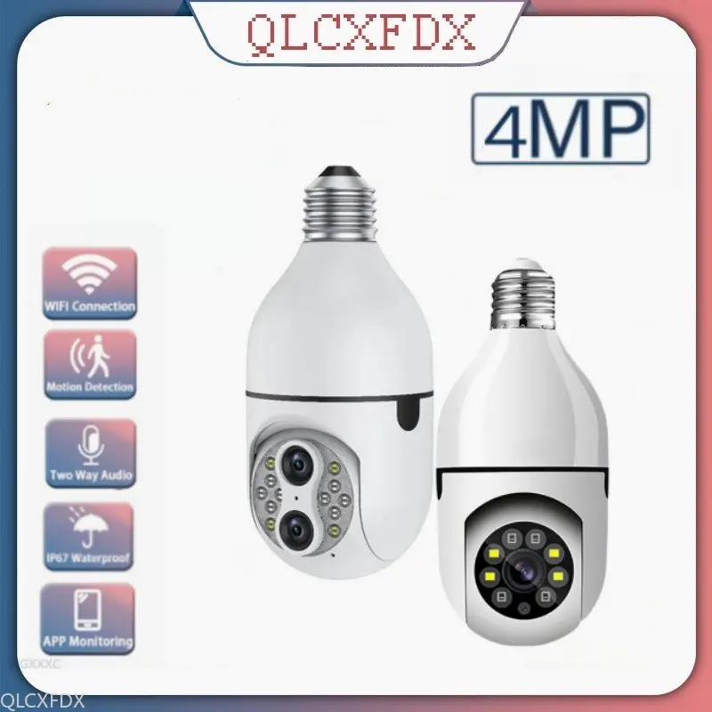 

E27 Bulb Wireless Surveillance Camera Outdoor Wifi Night Vision Automatic Human Tracking Home Panoramic Video Security Monitor