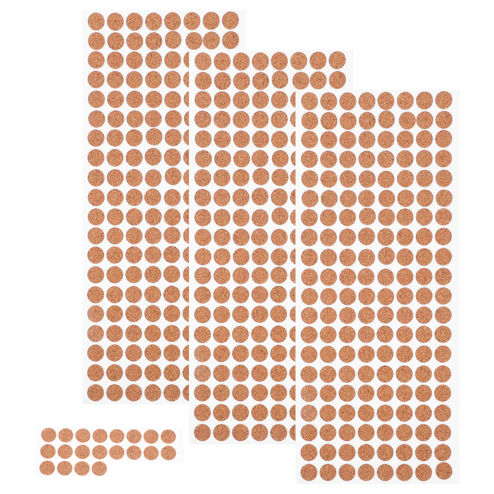 

500 шт. самоклеящиеся пробковые подушечки, нескользящие пробковые коврики, круглые точки, плоские круги, шумопоглощение, амортизация для кухонной мебели