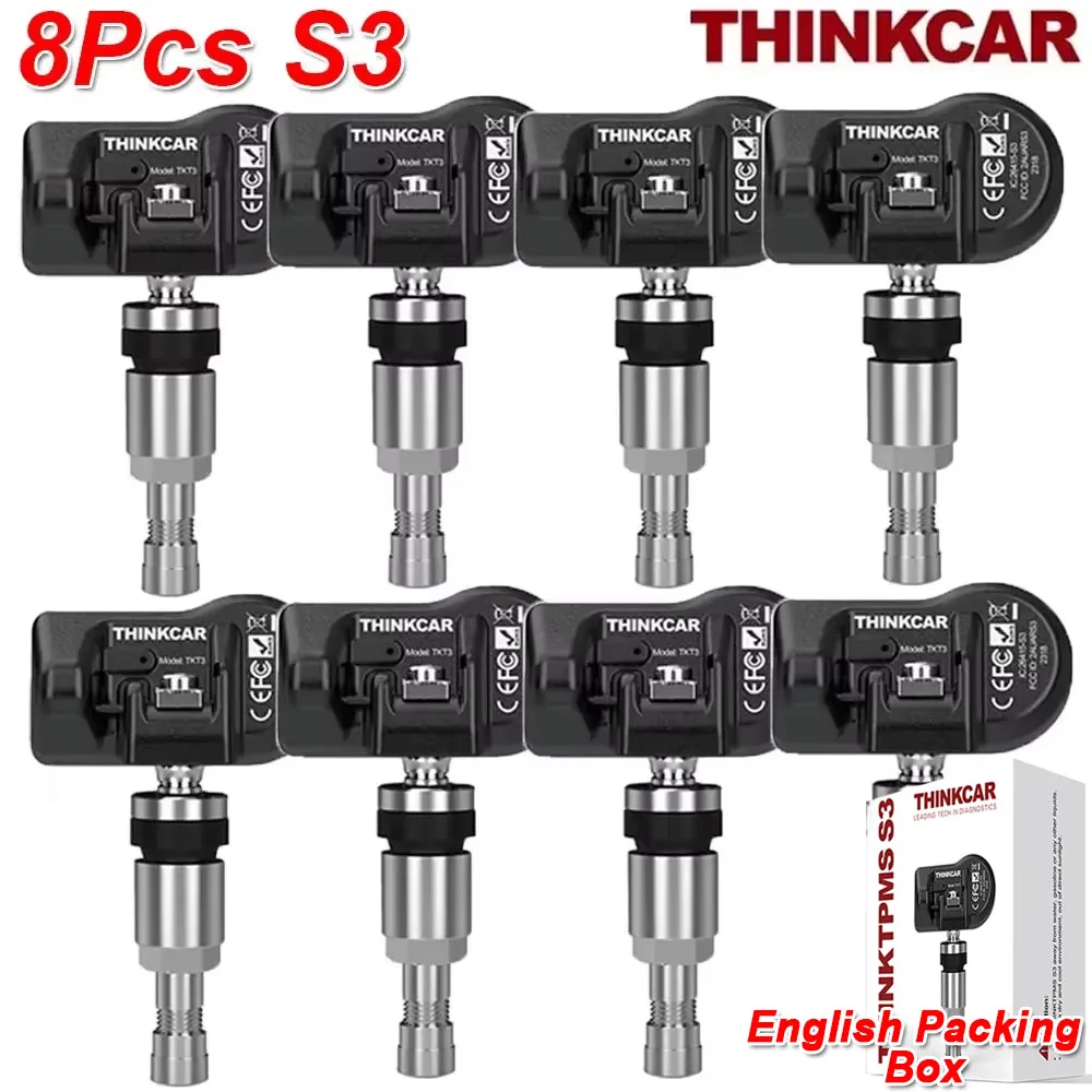 

THINKCAR THINKTPMS S3 Датчик TPMS 315/433 МГц Универсальный беспроводной программируемый монитор давления в шинах подходит для автомобилей 98% для BMW Toyota