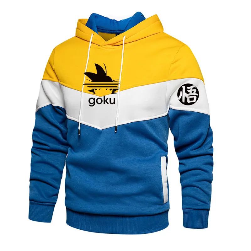

New Arrivals Autumn and Winter Hoodies Men Goku brand design Anime Print Sweatshirts Z Jacket Cotton stripe Hip Hop Hoody