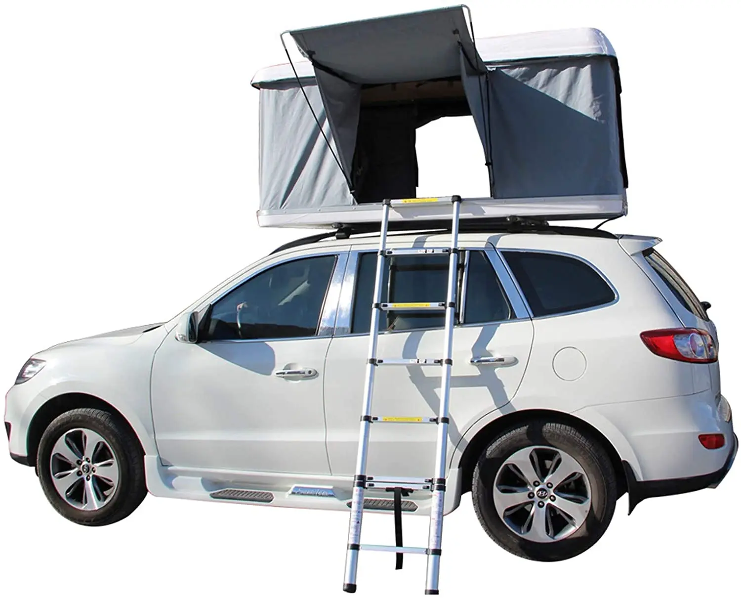 

People Car Roof top Tent Hard Shell Automotive Hydraulic Rooftop Tent, with Aluminum Alloy Folding Ladder