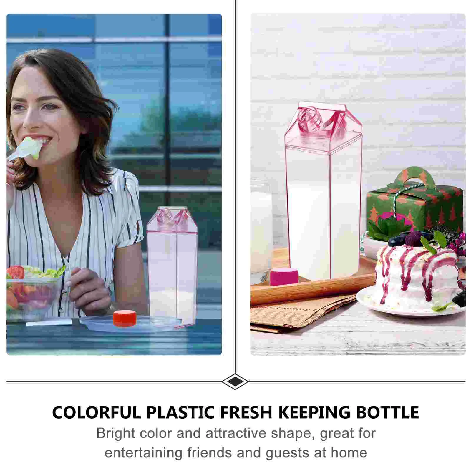 Бутылка молока для напитков пластиковый контейнер камеры излишки хранения 500 мл