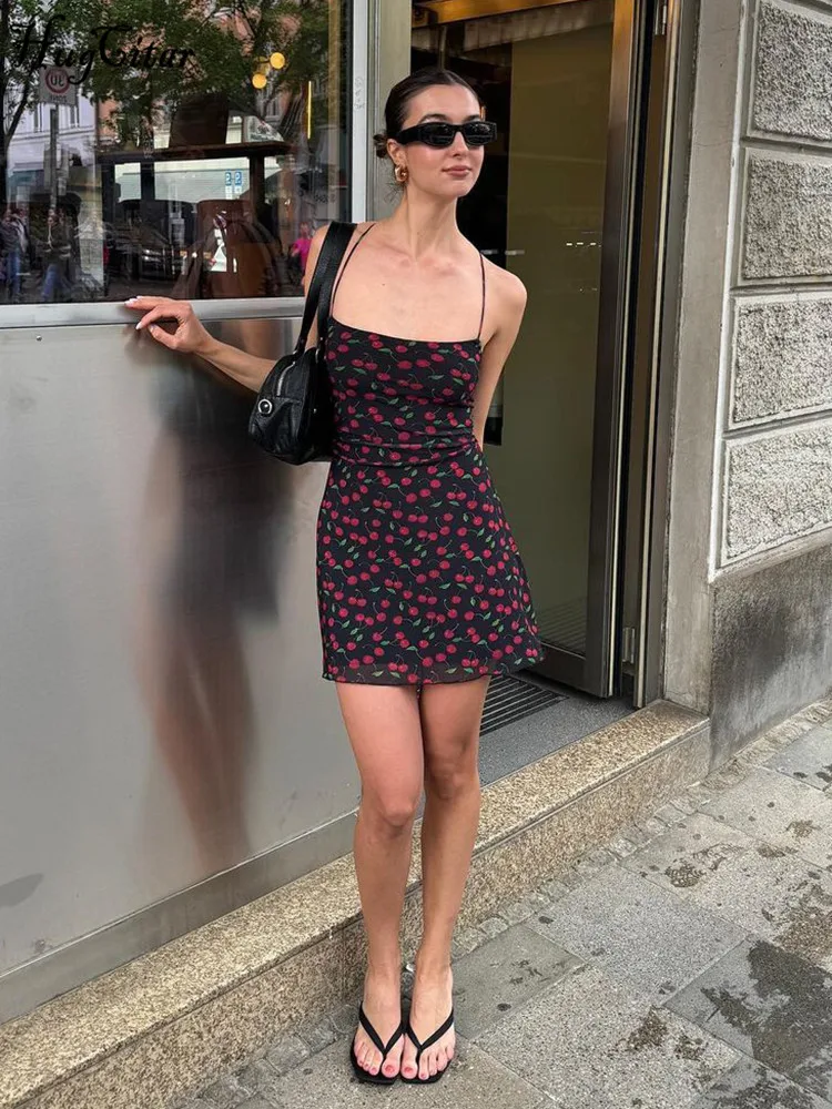 Элегантное платье из тюля с разрезом - облегающее мини-платье Hugcitar Chemical Fiber в