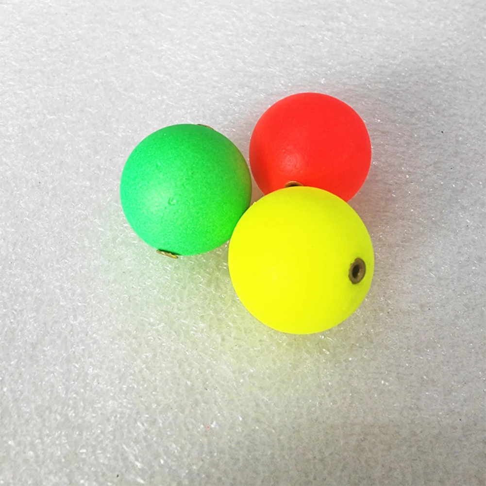 

10pcs 15mm Lure Fishing Floats Bobber Ball Beads Foam Strike Indicators Buoys Tackle Bright Color For Ocean Boat Fishing