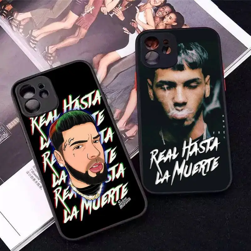

Rapper Anuel AA Real Hasta La Muerte Phone Case for iPhone X XR XS 7 8 Plus 11 12 13 pro MAX 13mini Translucent Matte Case