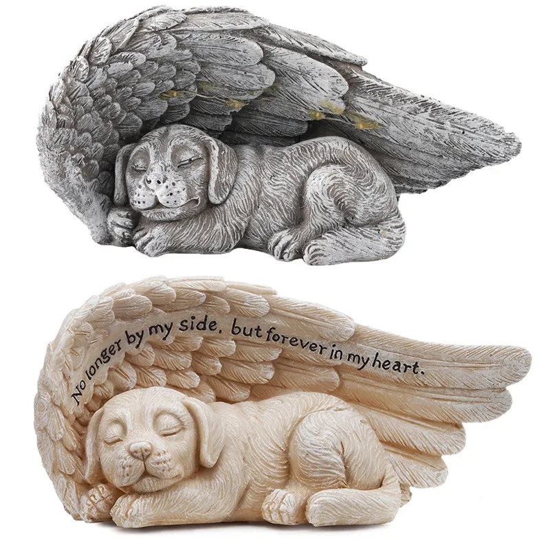 

Creative angel dog resin ornaments pet commemorative crafts Angel wings craft ornaments
